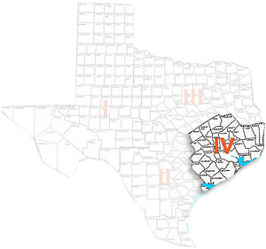 AIPG-TX District IV Map
